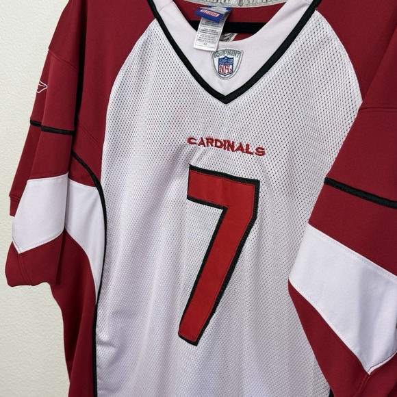Arizona Cardinals #7 Reebok NFL Jersey Mens 50 XL White Red Stitched Y2K - Picture 3 of 16